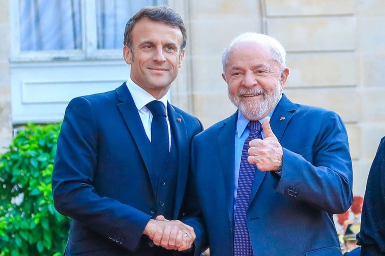 Presidente Lula recebe o presidente da Frana, Emmanuel Macron