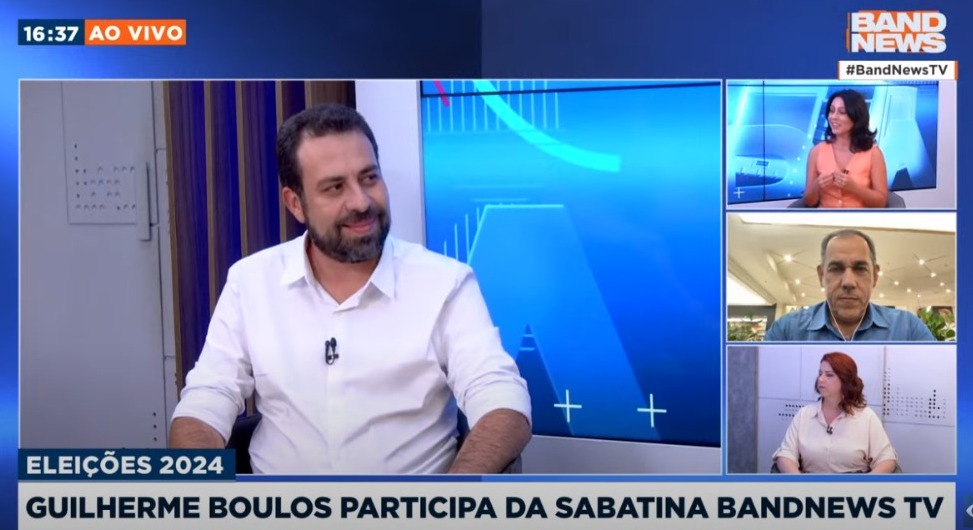 Sabatina BandNews TV entrevista o pr-candidato  prefeitura de So Paulo Guilherme Boulos