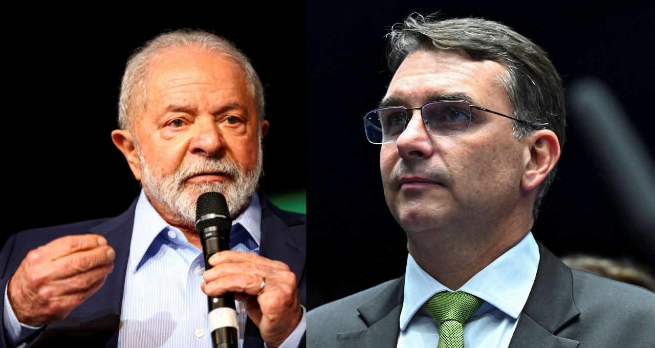 Real Time Big Data: Lula empata com Flávio Bolsonaro e Caiado no segundo turno; presidente lidera no primeiro turno