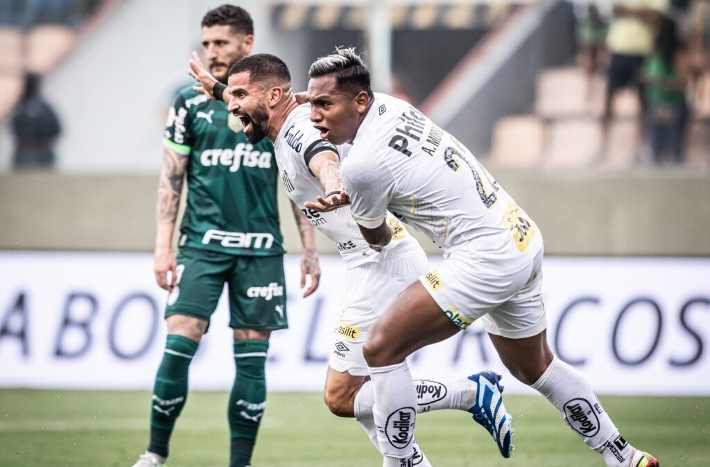 Santos vira 2x1 sobre o Palmeiras, em semana para o Alviverde riscar da memória