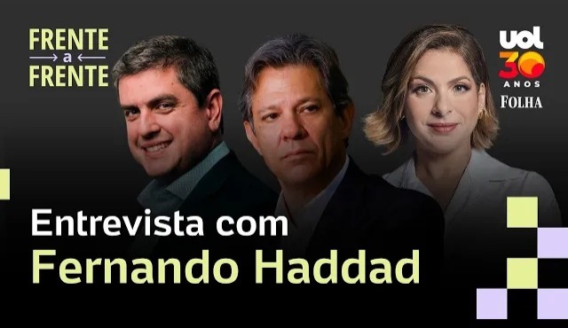 Fernando Haddad � o entrevistado do programa Frente a Frente, do Canal UOL