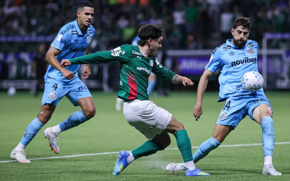 Santos surpreende e resiste ao l�der Palmeiras em pleno Allianz Park