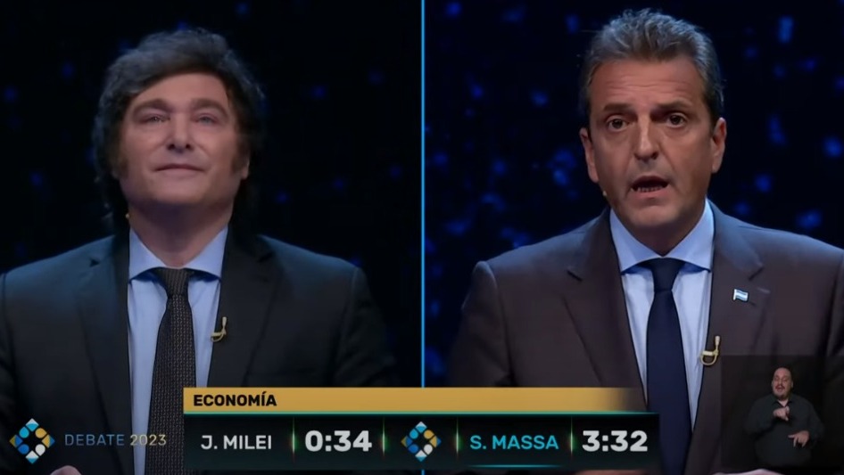 Para imprensa argentina, Massa sacou vantagem sobre Milei no debate de domingo à noite