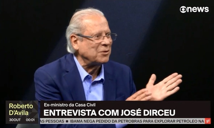 Jos Dirceu  o entrevistado da semana do jornalista Roberto D'Avila