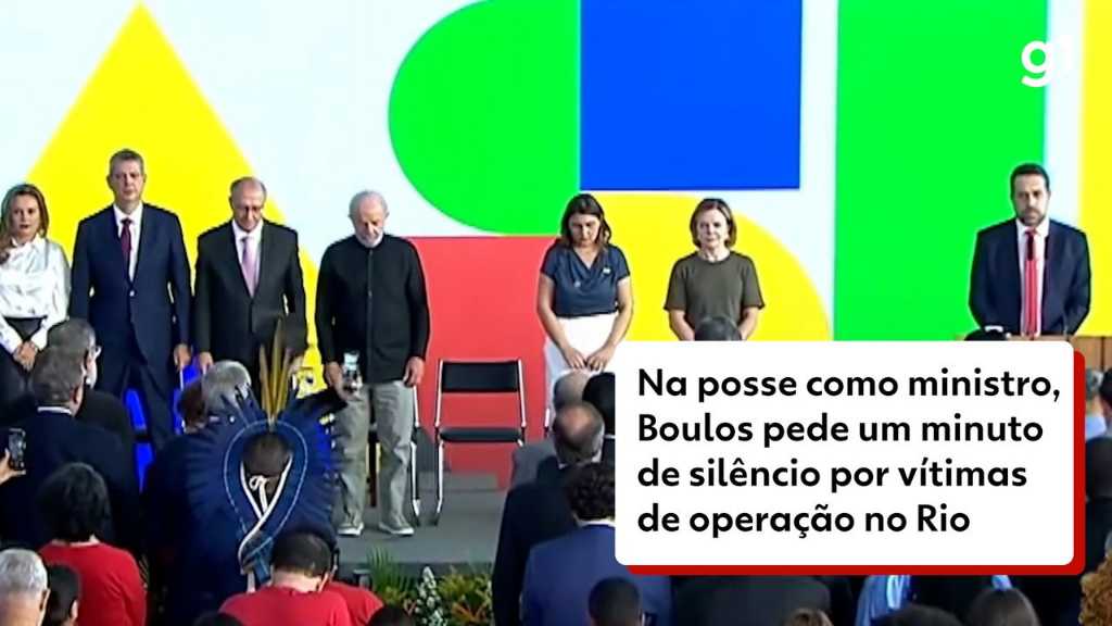 Boulos toma posse como ministro e pede minuto de silncio por vtimas de operao no Rio