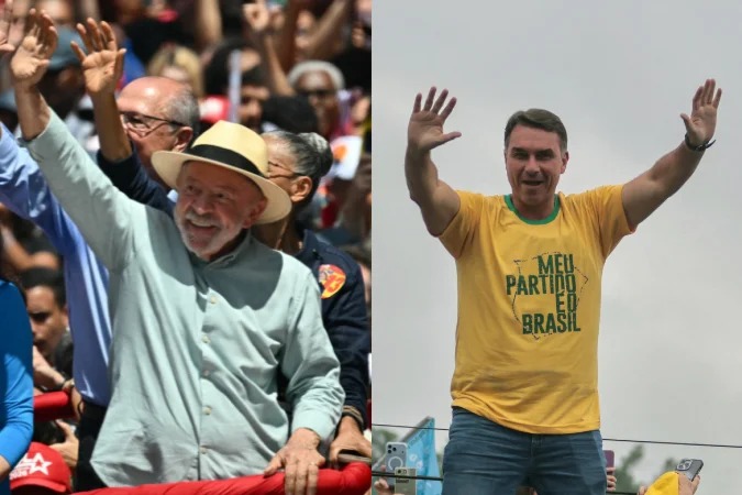 Lula e Fl�vio Bolsonaro encerram campanhas do primeiro turno em S�o Paulo