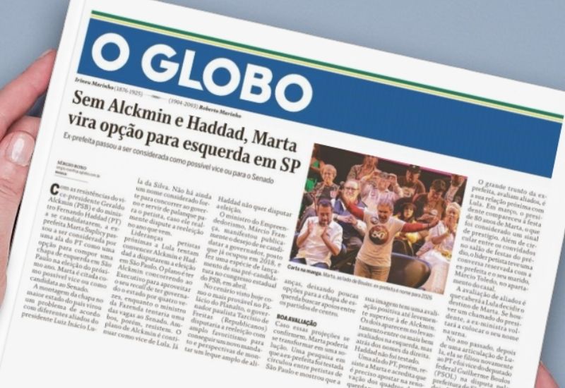 Sem Alckmin e Haddad, Marta vira opção para esquerda em SP 